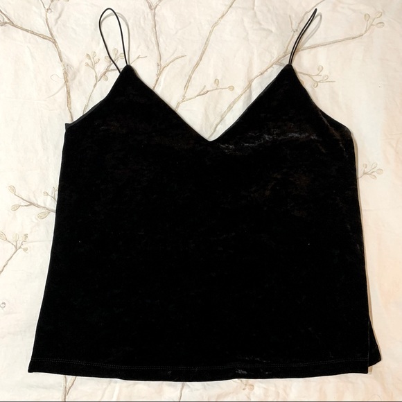 Revamped Tops - Black crushed velure top